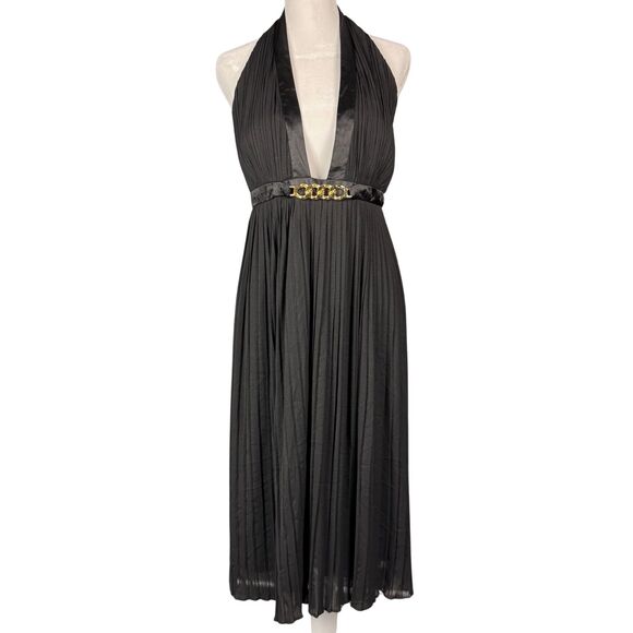 Democracy Dresses & Skirts - Democracy Dress Womens Halter Pleated Sz 12 Black Cocktail Whimsigoth Coquette‎